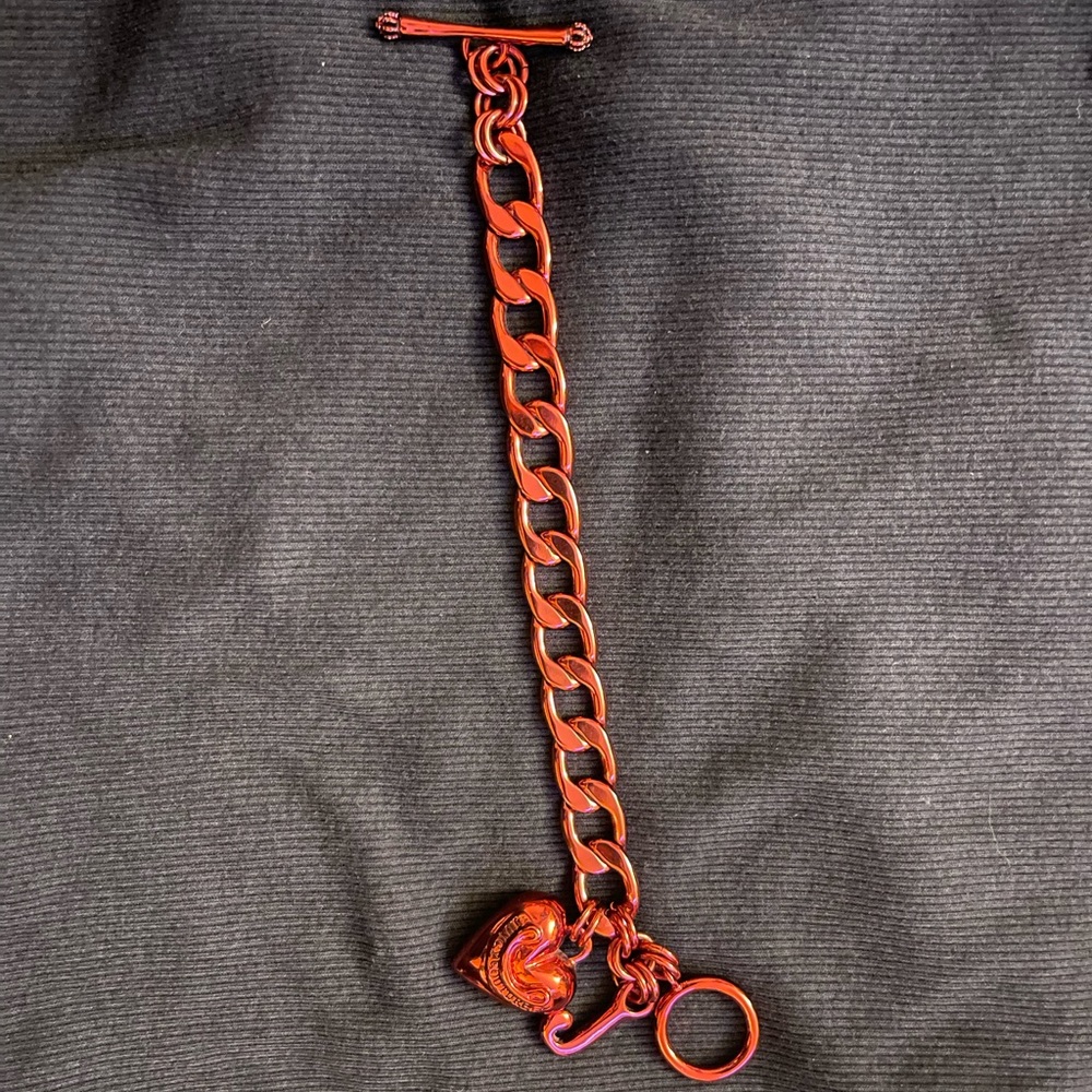 Juicy Couture metallic red bracelet